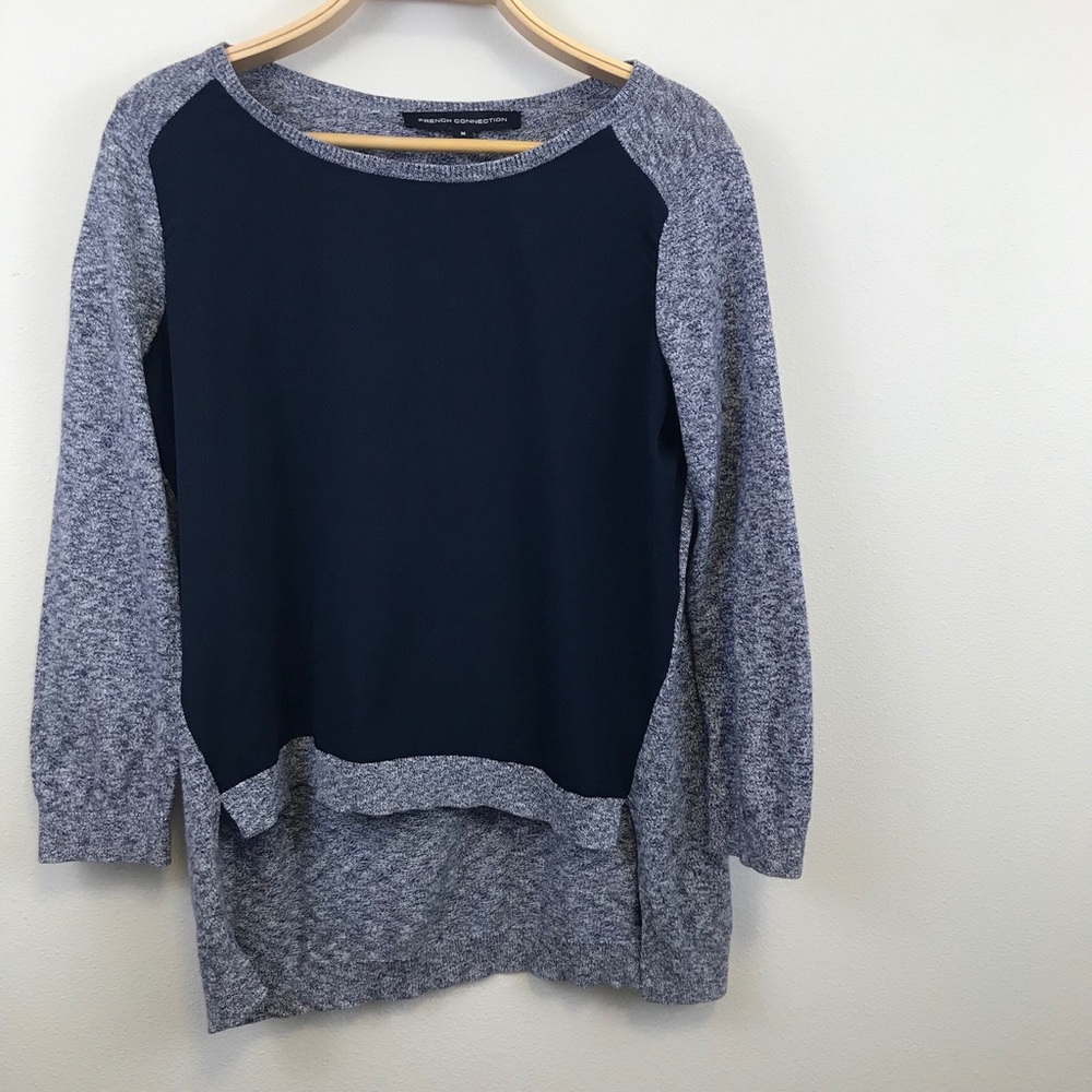 French Connection Sweater Blouse Hi-Lo Size M